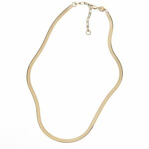 New Jennifer Zeuner Karli Necklace Yellow Gold Plating Herringbone Hamilton